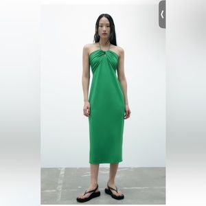 Midi Halter Dress Zara